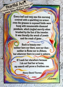 Every leaf and twig Henry David Thoreau poster (5x7) - Heartful Art by Raphaella Vaisseau