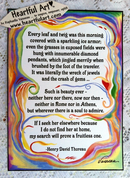 Every leaf and twig Henry David Thoreau poster (5x7) - Heartful Art by Raphaella Vaisseau