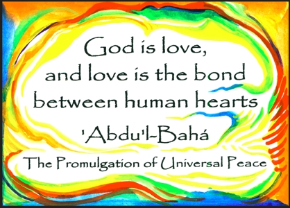 God is love 'Abdu'l-Bahá (Baha'i) poster (5x7) - Heartful Art by Raphaella Vaisseau