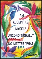 I am accepting myself affirmation poster (5x7) - Heartful Art by Raphaella Vaisseau