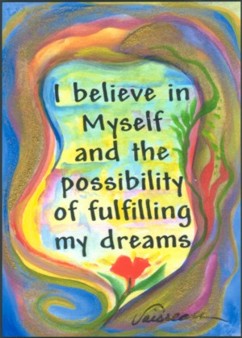 I believe in myself affirmation poster (5x7) - Heartful Art by Raphaella Vaisseau