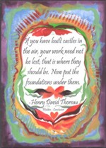 If you have built castles Henry David Thoreau poster (5x7) - Heartful Art by Raphaella Vaisseau