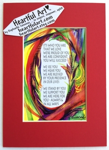 It's who you are that we love original quote (5x7) - Heartful Art by Raphaella Vaisseau