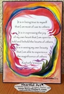 It is in being true to myself original prose poster (5x7) - Heartful Art by Raphaella Vaisseau