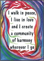 I walk in peace Michele Whittington poster (5x7) - Heartful Art by Raphaella Vaisseau