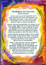 Meditation for Success Ernest Holmes poster (5x7) - Heartful Art by Raphaella Vaisseau