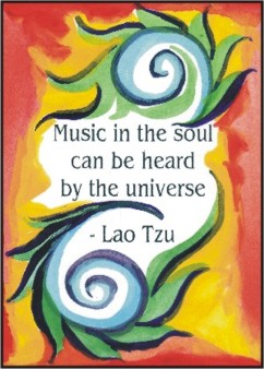 Music in the soul Lao Tzu poster (5x7) - Heartful Art by Raphaella Vaisseau