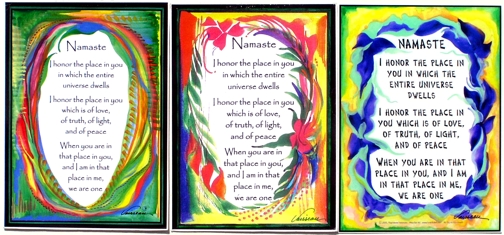Namaste quote (8x10) - Heartful Art by Raphaella Vaisseau