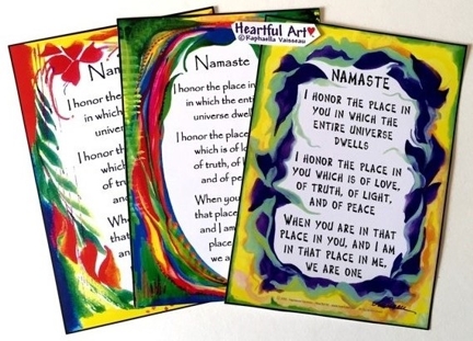 Namaste poster (5x7) - Heartful Art by Raphaella Vaisseau