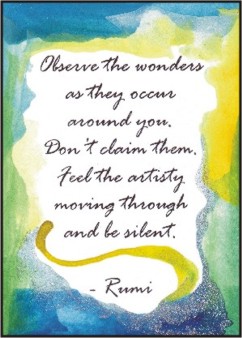 Observe the wonders Rumi poster (5x7) - Heartful Art by Raphaella Vaisseau