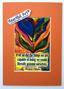 If we all did Thomas Edison quote (5x7) - Heartful Art by Raphaella Vaisseau