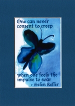 One can never consent Helen Keller quote (5x7) - Heartful Art by Raphaella Vaisseau