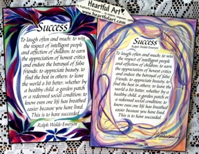 Success poster Ralph Waldo Emerson (5x7) - Heartful Art by Raphaella Vaisseau