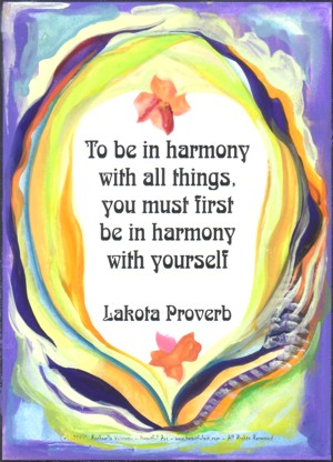 To be in harmony Lakota poster (5x7) - Heartful Art by Raphaella Vaisseau
