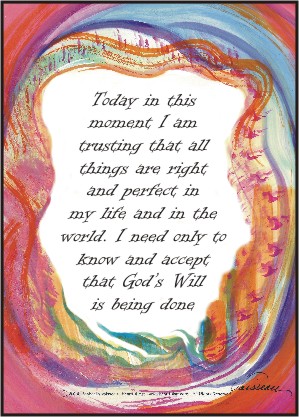 Today ... God's Will affirmation poster 2 (5x7) - Heartful Art by Raphaella Vaisseau