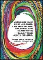 When I hear music Henry David Thoreau poster (5x7) - Heartful Art by Raphaella Vaisseau