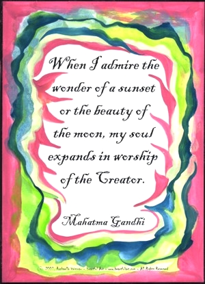 When I admire the wonder Gandhi poster (5x7) - Heartful Art by Raphaella Vaisseau