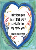 Write it on your heart Ralph Waldo Emerson poster (5x7) - Heartful Art by Raphaella Vaisseau