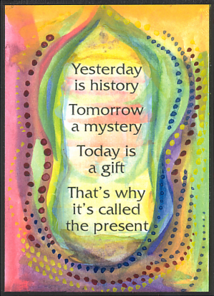 Yesterday is history poster (5x7) - Heartful Art by Raphaella Vaisseau