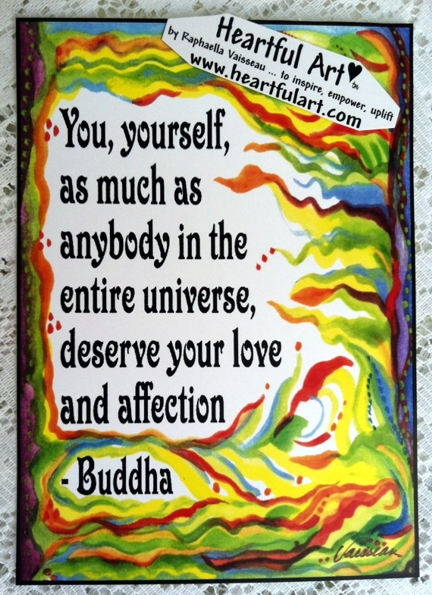You yourself Buddha poster (5x7) - Heartful Art by Raphaella Vaisseau
