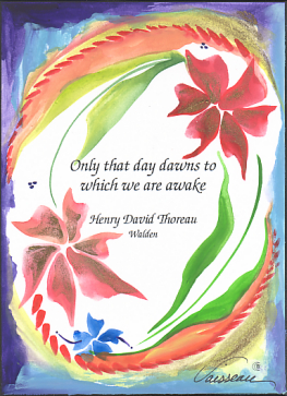 Only that day dawns Henry David Thoreau poster (5x7) - Heartful Art by Raphaella Vaisseau
