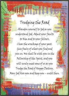 Trudging the Road AA poster (5x7) - Heartful Art by Raphaella Vaisseau