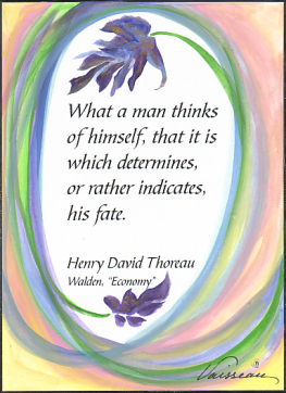 What a man thinks Henry David Thoreau poster (5x7) - Heartful Art by Raphaella Vaisseau