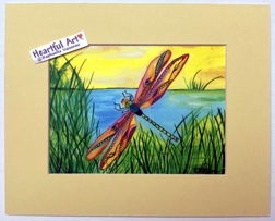 Dragonfly over the Everglades print - Heartful Art by Raphaella Vaisseau