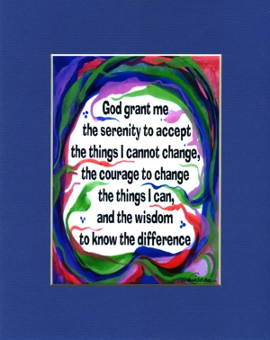 God grant me the serenity AA quote (8x10) - Heartful Art by Raphaella Vaisseau