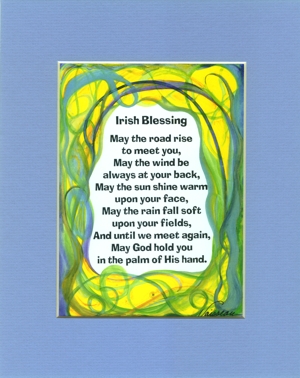 Irish Blessing quote (8x10) - Heartful Art by Raphaella Vaisseau