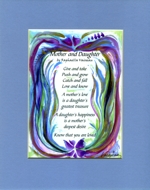 Mother and Daughter original poem (8x10) - Heartful Art by Raphaella Vaisseau