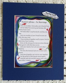 On Marriage Kahlil Gibran quote (8x10) - Heartful Art by Raphaella Vaisseau