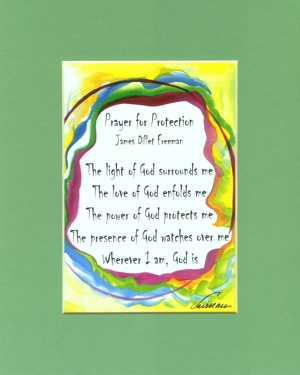 Prayer for Protection 2x3 James Dillet Freeman magnet Heartful Art by Raphaella Vaisseau 