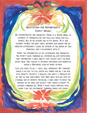 Meditation for Opportunity poster (med) - Ernest Holmes