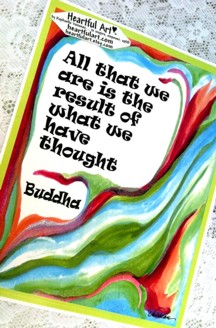 All that we are Buddha poster (8x11) - Heartful Art by Raphaella Vaisseau