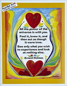 All the power of the universe Ernest Holmes poster (8x11) - Heartful Art by Raphaella Vaisseau