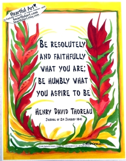 Be resolutely and faithfully Henry David Thoreau poster (8x11) - Heartful Art by Raphaella Vaisseau