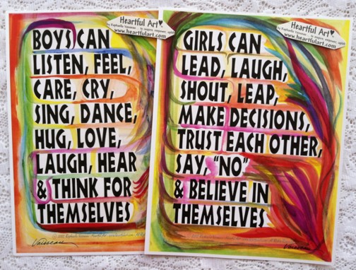 What boys can do poster (8x11) - Heartful Art by Raphaella Vaisseau