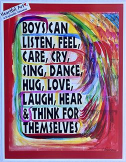 What boys can do poster (8x11) - Heartful Art by Raphaella Vaisseau