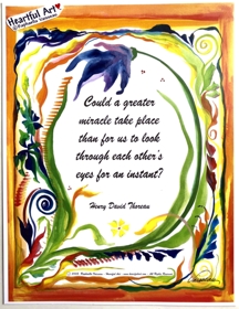Could a greater miracle Henry David Thoreau poster (8x11) - Heartful Art by Raphaella Vaisseau