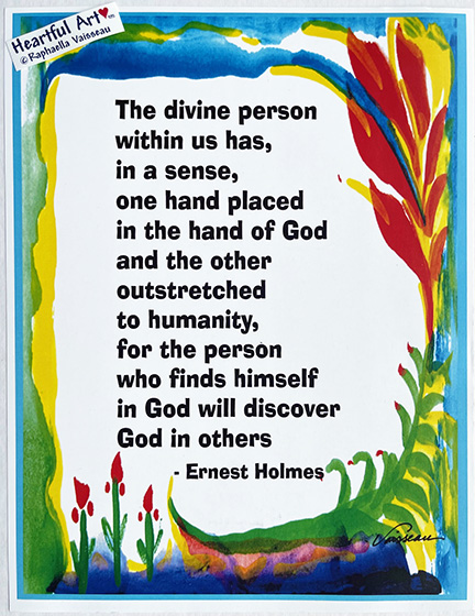 Divine person within us Ernest Holmes poster (8x11) - Heartful Art by Raphaella Vaisseau