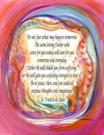 Do not fear poster St. Francis de Sales poster (8x11) - Heartful Art by Raphaella Vaisseau