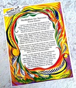 Meditation for Success Ernest Holmes poster (8x11) - Heartful Art by Raphaella Vaisseau