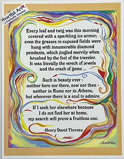 Every Leaf Henry David Thoreau poster (8x11) - Heartful Art by Raphaella Vaisseau