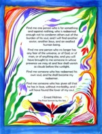 Find me one person Ernest Holmes poster (8x11) - Heartful Art by Raphaella Vaisseau