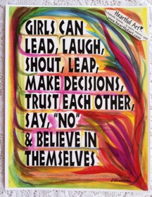 What girls can do poster (8x11) - Heartful Art by Raphaella Vaisseau