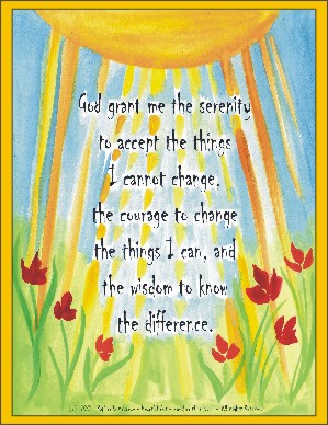 God Grant Me ... Serenity Prayer AA poster 2 (8x11) - Heartful Art by Raphaella Vaisseau