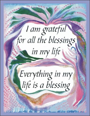 I am grateful for all the blessings affirmation poster (8x11) - Heartful Art by Raphaella Vaisseau