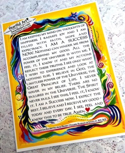 I am keeping my mind on thoughts Ernest Holmes poster (8x11) - Heartful Art by Raphaella Vaisseau