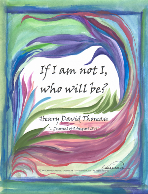 If I am not I ... Henry David Thoreau poster (8x11) - Heartful Art by Raphaella Vaisseau